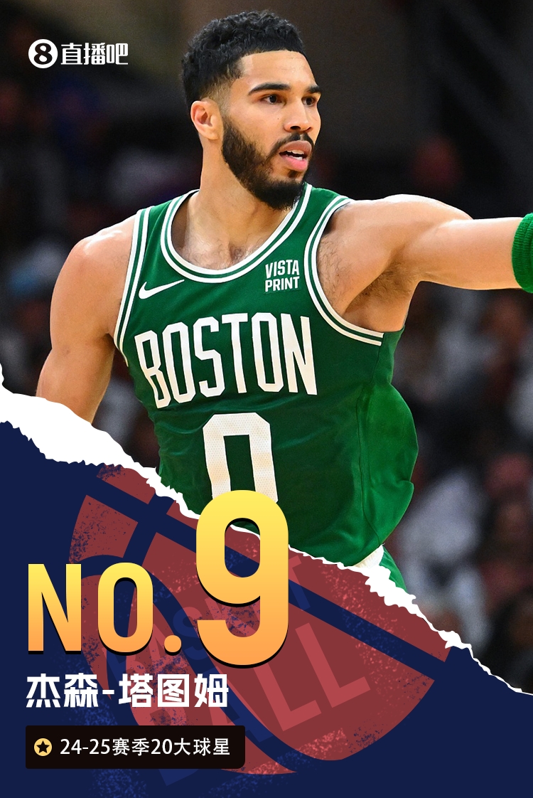 NBA新赛季20大球星之No.9：塔图姆